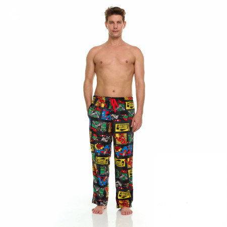 DC Justice League Holiday Pannels Men's Sleep Pants